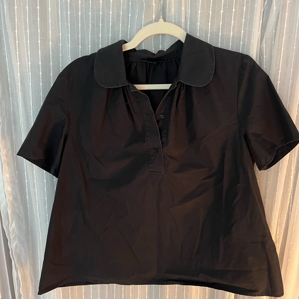 COS Elegant Black Short Sleeve Blouse